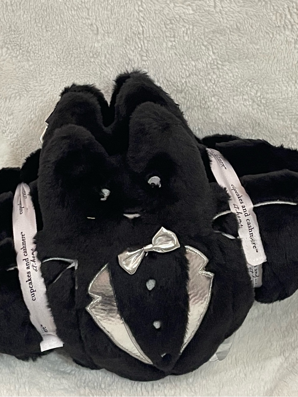 Halloween Cupcakes and Cashmere Bat Family Shaped Pillows Set of 3